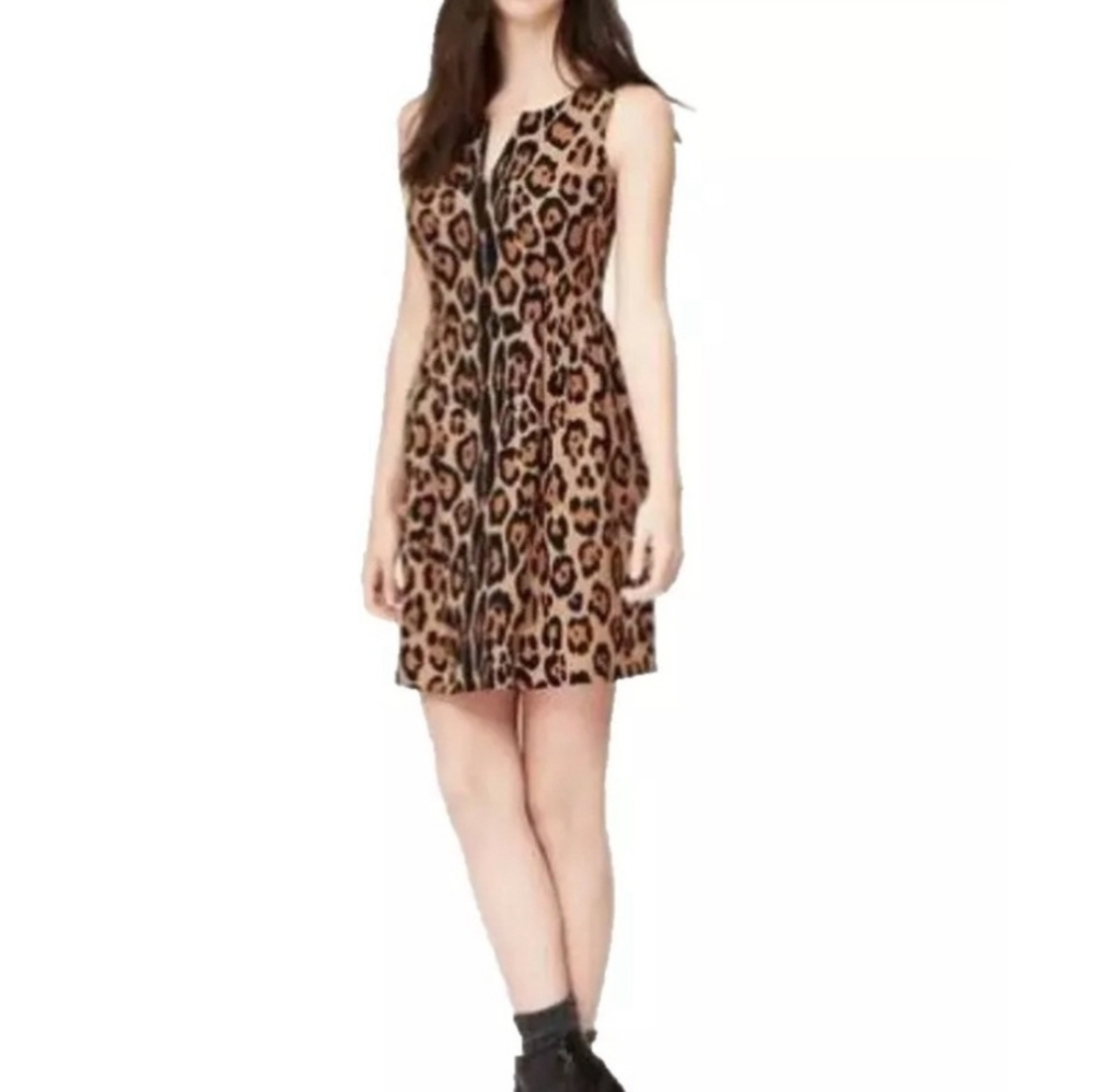 ANN TAYLOR - LOFT || Leopard Print Sleeveless Dress. Sz. 18